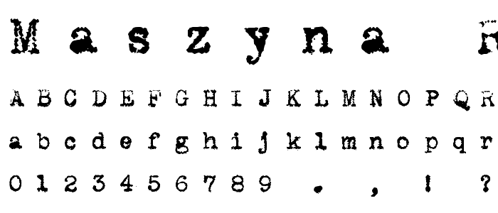Maszyna Royal Dark font